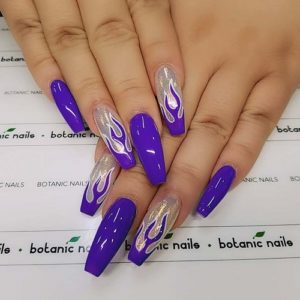 Coffin Purple Nail Designs - Design for Ladies to Try Now