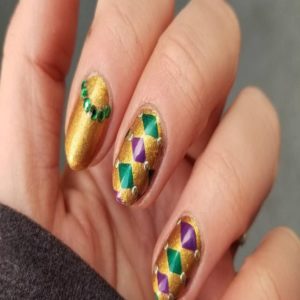 Mardi gras nail designs