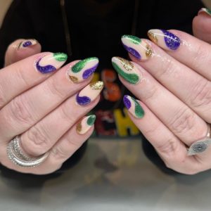 Mardi gras nail designs