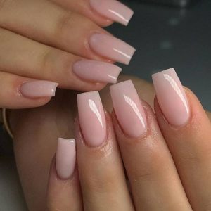 Natural Pink Acrylic Nails