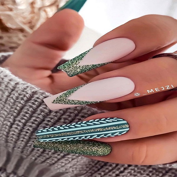 Sage green nail designs