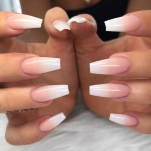 Two tone summer ombre nails