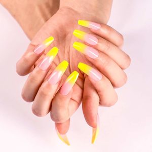 Yellow French Tip Nail