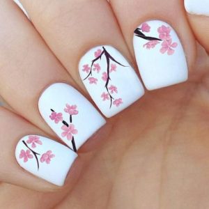Cherry Blossom Nail Art