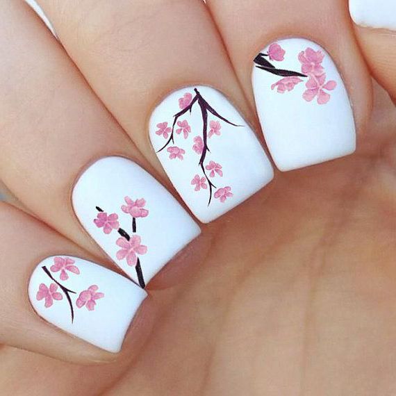 Cherry Blossom Nail Art - Lovely Designs for Ladies