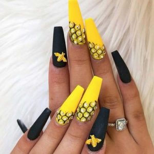 Black and Yellow Nails - Best Yellow Designs for Summertime