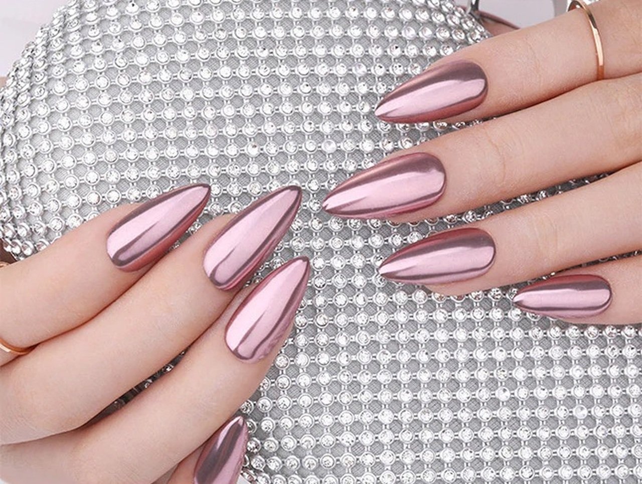 Champagne Rose Gold Nails