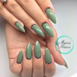 Sage Green Acrylic Nails